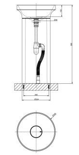 Раковина отдельностоящая Gessi Origini Total Look 66603.507 45x90 см пудровый розовый